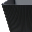 Vrijstaand zwart design bad 170x75 cm gegroefd Arkoi Dark Korting