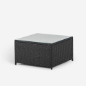 Set van 2 rotan ligstoelen met buitentafel Bali Afmetingen