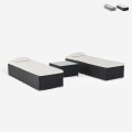 Set van 2 rotan ligstoelen met buitentafel Bali Aanbieding