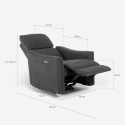 Ergonomische elektrische verstelbare stoffen relaxfauteuil met USB Chiara Keuze