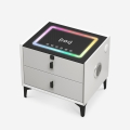 Innovatief nachtkastje met USB draadloos opladen, 2 lades en bluetooth Luk Aanbieding