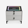 Innovatief nachtkastje met USB draadloos opladen, 2 lades en bluetooth Luk Korting