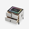 Innovatief nachtkastje met USB draadloos opladen, 2 lades en bluetooth Luk Aanbod