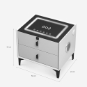 Innovatief nachtkastje met USB draadloos opladen, 2 lades en bluetooth Luk Catalogus