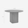 Ronde zwarte of houten eettafel 120 cm Tiwit Keuze