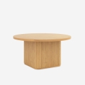Ronde salontafel 80x45 cm met gegroefde tafelpoot Vaik Catalogus
