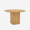 Ronde zwarte of houten eettafel 120 cm Tiwit Kortingen