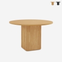 Ronde zwarte of houten eettafel 120 cm Tiwit Aanbieding