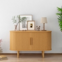Vintage dressoir met 2 houten schuifdeuren 120cm Ambis Aanbod