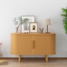 Vintage dressoir met 2 houten schuifdeuren 120cm Ambis Aanbod