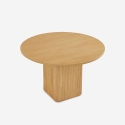 Ronde zwarte of houten eettafel 120 cm Tiwit Catalogus