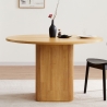 Ronde zwarte of houten eettafel 120 cm Tiwit Aanbod