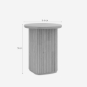 Ronde salontafel 45x55 cm met gegroefde tafelpoot Quid Afmetingen