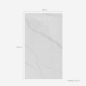 Inbouwdouchebak 120x80 cm in met marmereffect hars Stone MM Catalogus