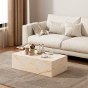Salontafel met modern design en marmereffect 90x50x28 cm Mahner Korting