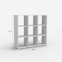 Moderne witte houten boekenkast 108 x 29 x 104 cm Wari Aanbod