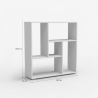 Lage witte modern design boekenkast 80 x 24 x 83,5 cm Zilly Aanbod