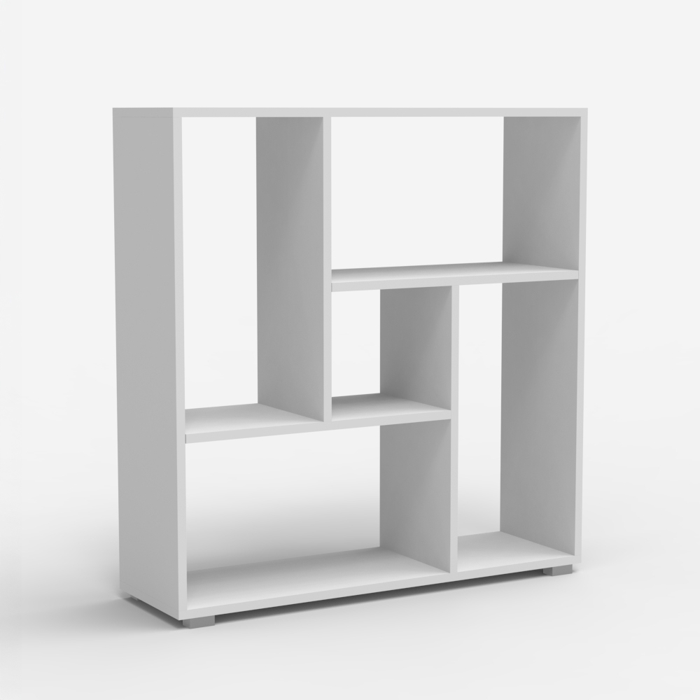 Lage witte modern design boekenkast 80 x 24 x 83,5 cm Zilly Aanbieding Lage witte modern design boekenkast 80 x 24 x 83,5 cm Zilly Aanbieding