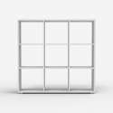 Moderne witte houten boekenkast 108 x 29 x 104 cm Wari Verkoop