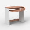 Ruimtebesparend wit en houten bureau 80 cm Madrid Verkoop