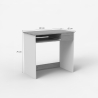 Ruimtebesparend wit en houten bureau 80 cm Madrid Korting