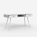 Wit bureau in Scandinavische stijl met 2 lades 150x60 cm Sidney Verkoop
