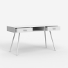 Wit bureau in Scandinavische stijl met 2 lades 150x60 cm Sidney Verkoop