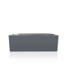 Modern gegroefd matgrijs inbouw ligbad 170x80 cm Delo Moon Kortingen