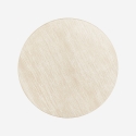 Moderne ronde eettafel van 120 cm van hout met steeneffect Kara Korting