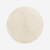 Moderne ronde eettafel van 120 cm van hout met steeneffect Kara Korting