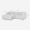 Modulaire stoffen 3-zits hoekbank met chaise longue Lorys 