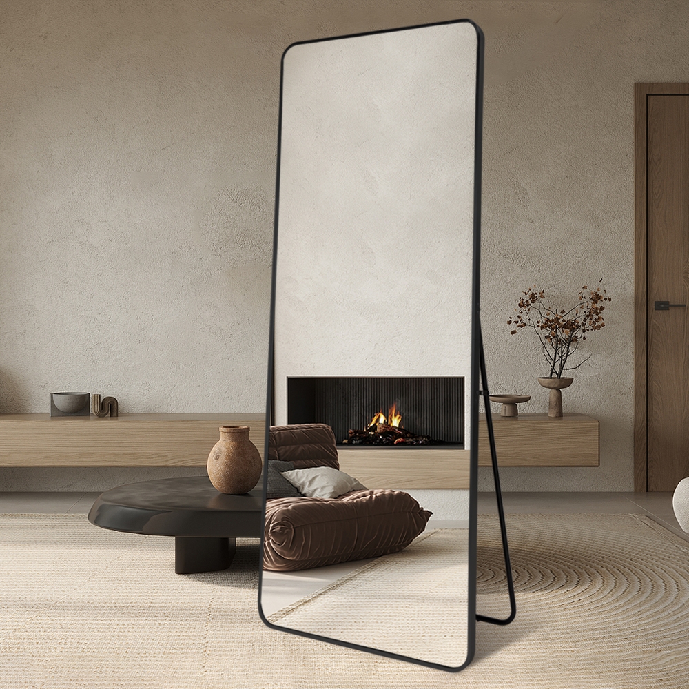 Grote moderne zwarte spiegel 180x80 cm Arsen-B Aanbieding