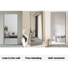 Grote moderne zwarte staande verticale spiegel 180x80 cm Hamstur-B Korting