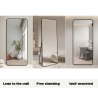 Grote moderne zwarte spiegel 180x80 cm Arsen-B Catalogus