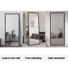 Modern design wand- of vloerspiegel 180x80 cm grijs Heima Kortingen
