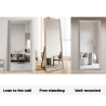 Decoratieve wand- of vloerspiegel 180x80 cm met klassieke lijst Vestur-C Kortingen