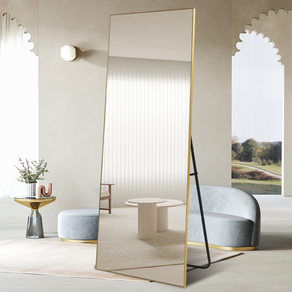 Gouden spiegel 180x80cm voor wand of vrijstaande installatie Hamstur-G Aanbieding