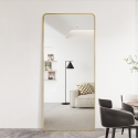 Gouden design spiegel 180 cm opgehangen of vrijstaande installatie Arsen-G Korting
