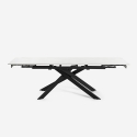 Moderne uitschuifbare tafel met marmereffect 160-240x90 cm Quito Prijs