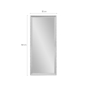 Spiegel 180x80 cm met klassiek zilveren frame Vestur-S Kortingen