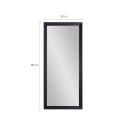 Staande spiegel met zwart frame 180x80 cm Aprikosa Voorraad