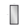 Staande spiegel met zwart frame 180x80 cm Aprikosa Voorraad