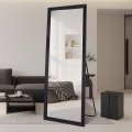 Staande spiegel met zwart frame 180x80 cm Aprikosa Aanbieding