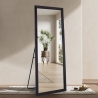 Staande spiegel met zwart frame 180x80 cm Aprikosa Aanbod