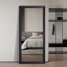Staande spiegel met zwart frame 180x80 cm Aprikosa Korting