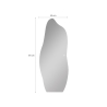 Asymmetrische moderne design wandspiegel met achtergrondverlichting 170x65 cm Kerti Voorraad
