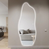 Asymmetrische moderne design wandspiegel met achtergrondverlichting 170x65 cm Kerti Aanbieding