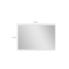 Anti-condens badkamerspiegel met LED-verlichting 90x70 cm Krona L Voorraad