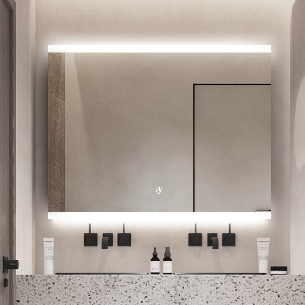 Anti-condens badkamerspiegel met LED-verlichting 90x70 cm Krona L Aanbieding Anti-condens badkamerspiegel met LED-verlichting 90x70 cm Krona L Aanbieding