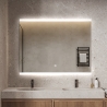 Anti-condens badkamerspiegel met LED-verlichting 90x70 cm Krona L Korting